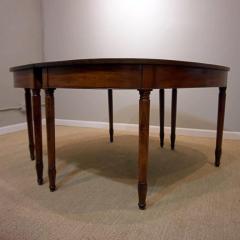 19th Century Mahogany Dining Table with Leaves with Brass Clips - 2549766