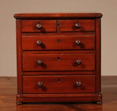 19th Century Mahogany Miniature Chest Of Drawers - 3391832