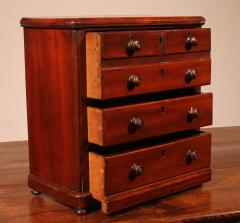 19th Century Mahogany Miniature Chest Of Drawers - 3391839