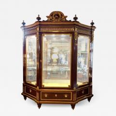 19th Century Mahogany Vitrine Armiore Cabinet by Guillaume Grohe - 2957006