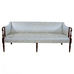 19th Century Mahogany Wood Federal Sheraton Style Sofa - 2785979