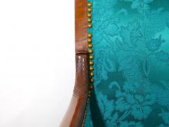 19th Century Mahogany Wood Framed Upholstered Settee - 2785733