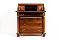 19th Century Mahogany Wood Gallery Top Drop Front Writing Desk - 1125567