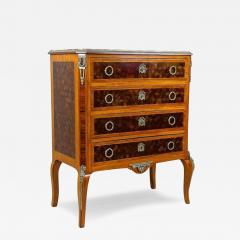 19th Century Marquetry Chest Of Drawers Transitional Style France ca 1870 - 4194831