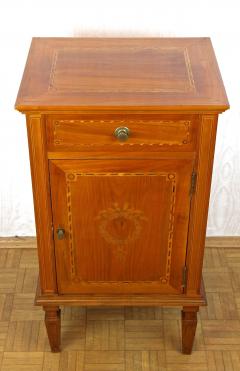 19th Century Marquetry Side Table Pillar Cabinet Cherrywood Austria ca 1800 - 4753686