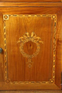 19th Century Marquetry Side Table Pillar Cabinet Cherrywood Austria ca 1800 - 4753688