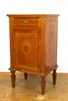 19th Century Marquetry Side Table Pillar Cabinet Cherrywood Austria ca 1800 - 4753689