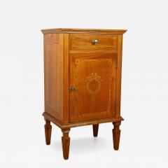 19th Century Marquetry Side Table Pillar Cabinet Cherrywood Austria ca 1800 - 4753761