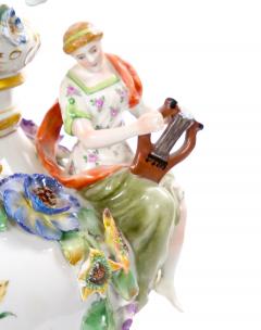 19th Century Meissen Rococo Style Flower Encrusted Covered Urns from Germany - 4707712