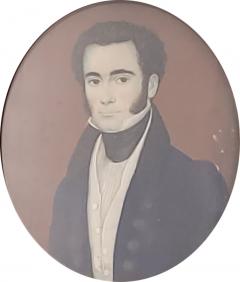 19th Century Miniature Portrait England circa 1825 - 3930794
