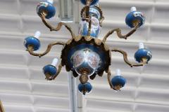 19th Century Napoleon III Gilded Bronze and Sevres Porcelain Antique Chandelier - 2230958