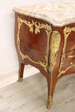 19th Century Napoleon III Inlaid Wood and Gilded Bronze Antique Chest of Drawers - 3006716