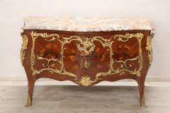 19th Century Napoleon III Inlaid Wood and Gilded Bronze Antique Chest of Drawers - 3006717