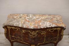 19th Century Napoleon III Inlaid Wood and Gilded Bronze Antique Chest of Drawers - 3006723