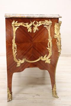 19th Century Napoleon III Inlaid Wood and Gilded Bronze Antique Chest of Drawers - 3006725