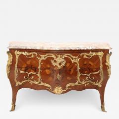 19th Century Napoleon III Inlaid Wood and Gilded Bronze Antique Chest of Drawers - 3010398