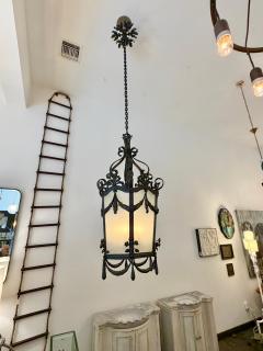 19th Century Napoleon III Iron and Tole Metal Lantern - 4620082