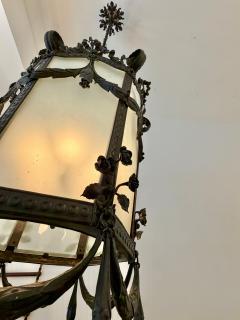 19th Century Napoleon III Iron and Tole Metal Lantern - 4620087