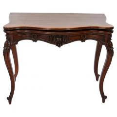 19th Century Napoleon III Mahogany Console Game Table - 2786519