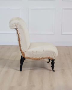 19th Century Napoleon III Scroll Back Slipper Chair Ready to Upholster - 4743928