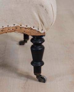 19th Century Napoleon III Scroll Back Slipper Chair Ready to Upholster - 4743939