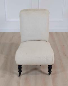 19th Century Napoleon III Scroll Back Slipper Chair Ready to Upholster - 4743974