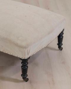 19th Century Napoleon III Square Back Armchair with Matching Footstool - 4663390