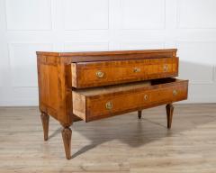 19th Century Neoclassical Inlaid Walnut and Cherry Italian Commode - 4397086