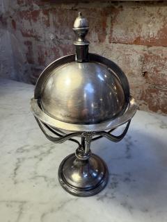 19th Century Neoclassical Silver Plated Globe Inkwell - 4230098