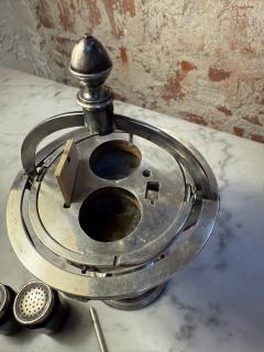 19th Century Neoclassical Silver Plated Globe Inkwell - 4230101
