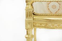 19th Century Neoclassical Style Carved Wood Settee - 2286737