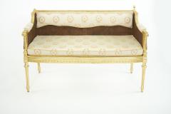 19th Century Neoclassical Style Carved Wood Settee - 2286754