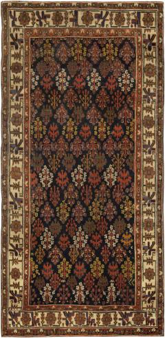 19th Century North West Persian Botanic Handwoven Wool Rug - 2460736