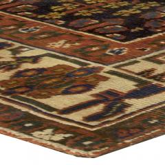 19th Century North West Persian Botanic Handwoven Wool Rug - 2460738