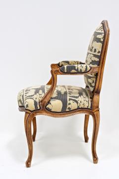 19th Century Nutwood Armchair With Cushion Handcarved AT ca 1880 - 3801267