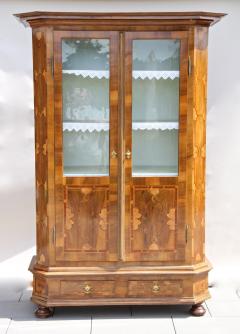 19th Century Nutwood Bookcase Cupboard with Marquetry Austria circa 1890 - 3483821