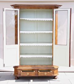 19th Century Nutwood Bookcase Cupboard with Marquetry Austria circa 1890 - 3483822