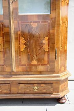 19th Century Nutwood Bookcase Cupboard with Marquetry Austria circa 1890 - 3483825
