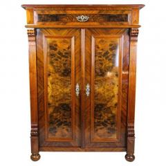 19th Century Nutwood Half Cabinet Nutwood Burl Austria circa 1880 - 4016860