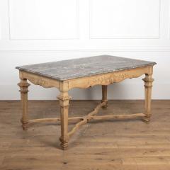 19th Century Oak and Marble Centre Table - 3559162