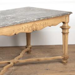 19th Century Oak and Marble Centre Table - 3559233