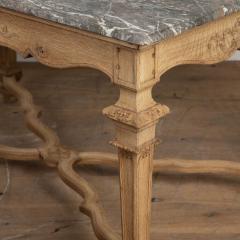 19th Century Oak and Marble Centre Table - 3559235