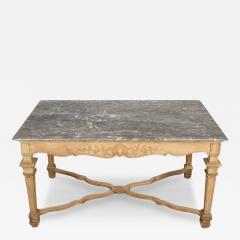 19th Century Oak and Marble Centre Table - 3562729