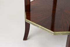 19th Century Octagonal Mahogany Side Table Napoleon III France circa 1870 - 4307551