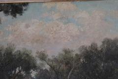 19th Century Oil Painting on Canvas Italian Olive Grove Landscape Signed - 4040680