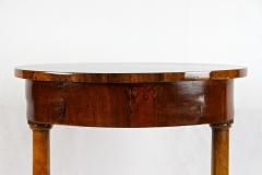 19th Century Oval Biedermeier Nutwood Side Table Austria circa 1830 - 4624115
