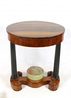 19th Century Oval Biedermeier Side Table Nutwood Hungary circa 1835 - 4583302