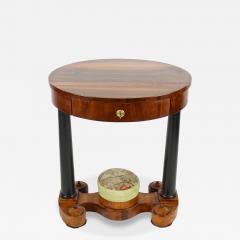 19th Century Oval Biedermeier Side Table Nutwood Hungary circa 1835 - 4583537