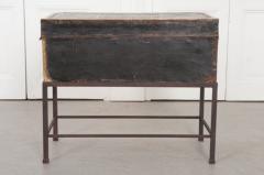 19th Century Painted Leather Chinese Export Trunk on Stand - 1420942