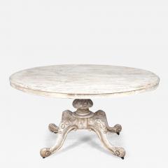 19th Century Painted Oval Centre Table - 3562728